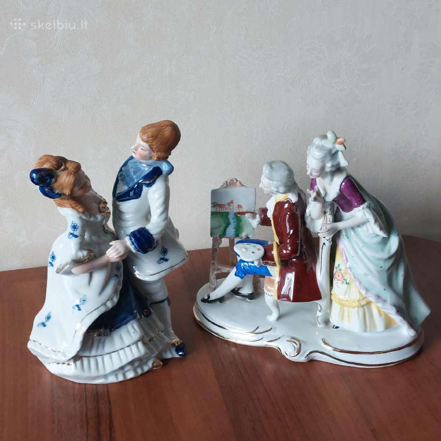 Senovinė statulėlė iš porceliano " Šokanti pora " - nuotraukos Nr. 30
