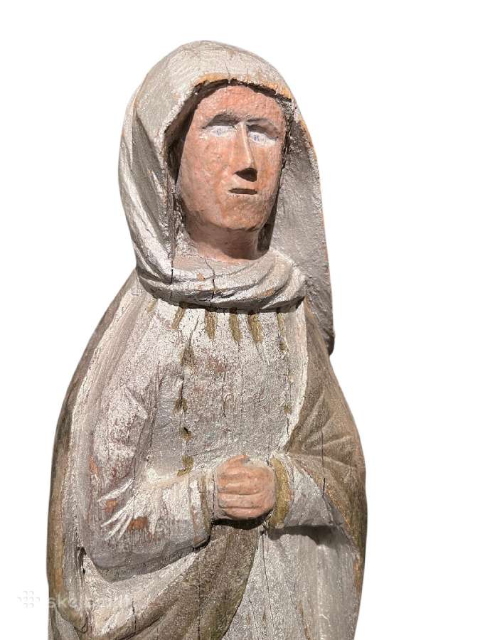 Lietuvių liaudies skulptūrėlė Marija skausmingoji - nuotraukos Nr. 3