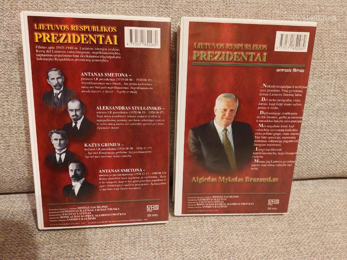 Dok. vhs filmai Lietuvos Respublikos prezidentai - nuotraukos Nr. 2