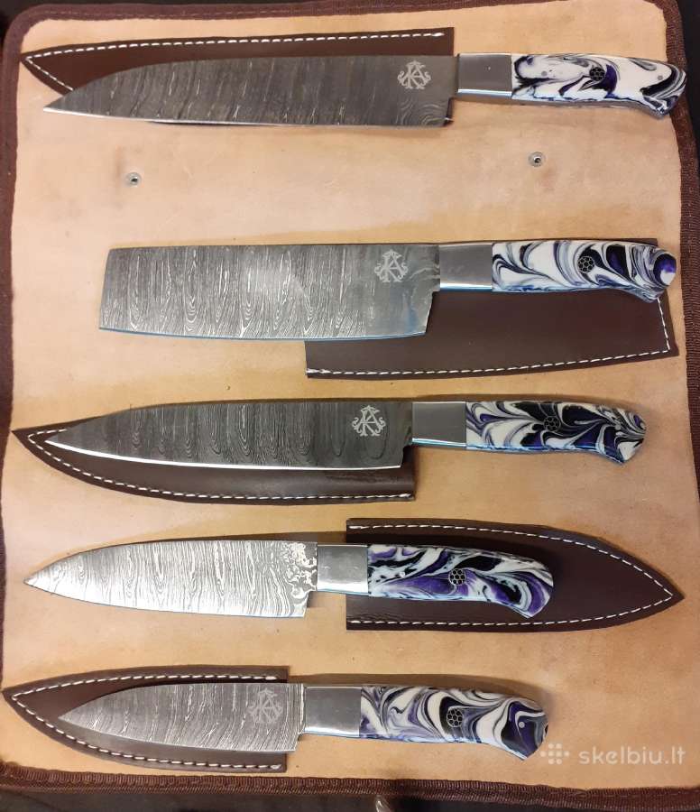 Damasko plieno vienetiniai peiliai,kirvukai ir kt. - nuotraukos Nr. 13