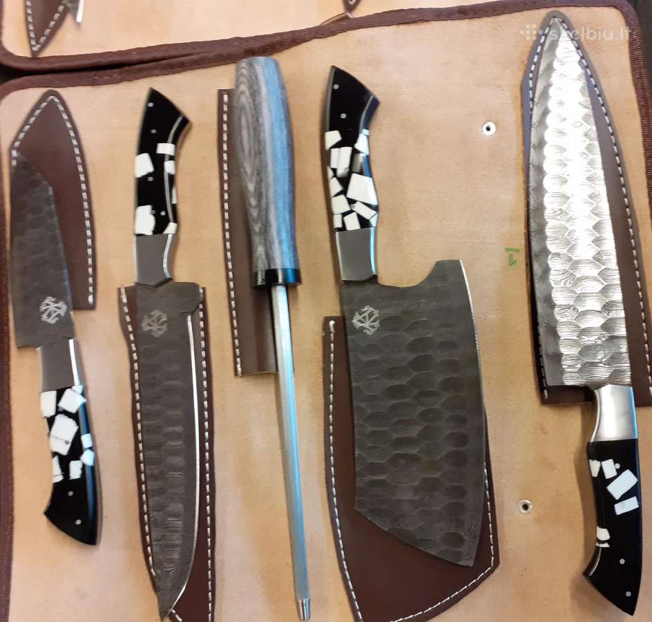 Damasko plieno vienetiniai peiliai,kirvukai ir kt. - nuotraukos Nr. 14