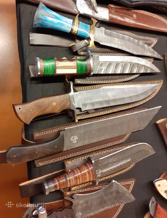 Damasko plieno vienetiniai peiliai,kirvukai ir kt. - nuotraukos Nr. 15