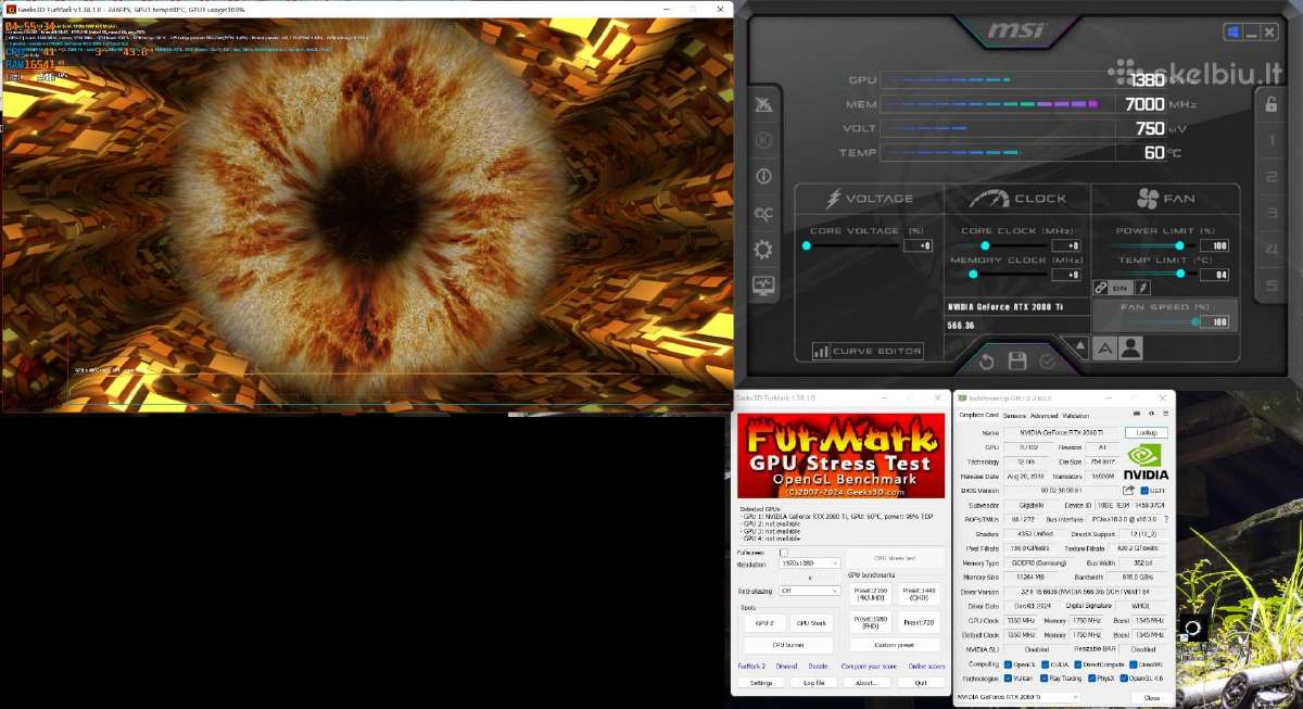 Gigabyte Rtx 2080 Ti Turbo 11gb bei 22gb Fe - nuotraukos Nr. 15