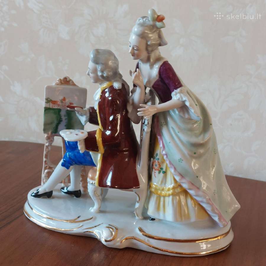 Senovinė statulėlė iš porceliano " Šokanti pora " - nuotraukos Nr. 36