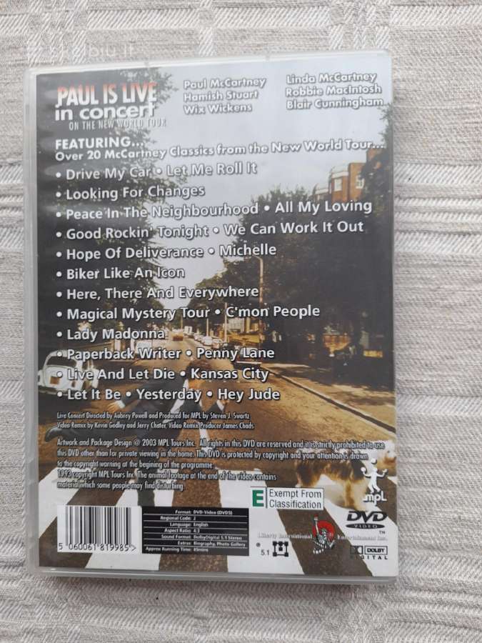 Dvd Paul Mccartney geros būklės - nuotraukos Nr. 4