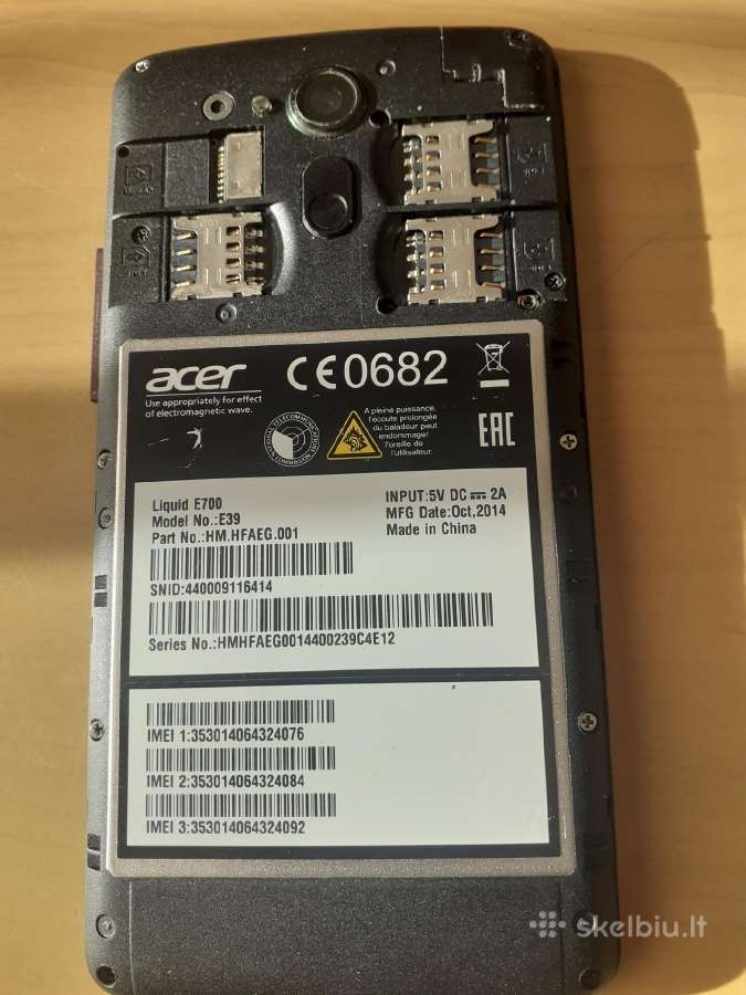 Acer Liquid E700 3 sim korteles - nuotraukos Nr. 2