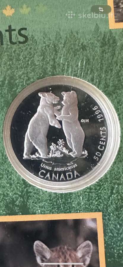 Moneta Canada 1996m. 50 centu, sidabras