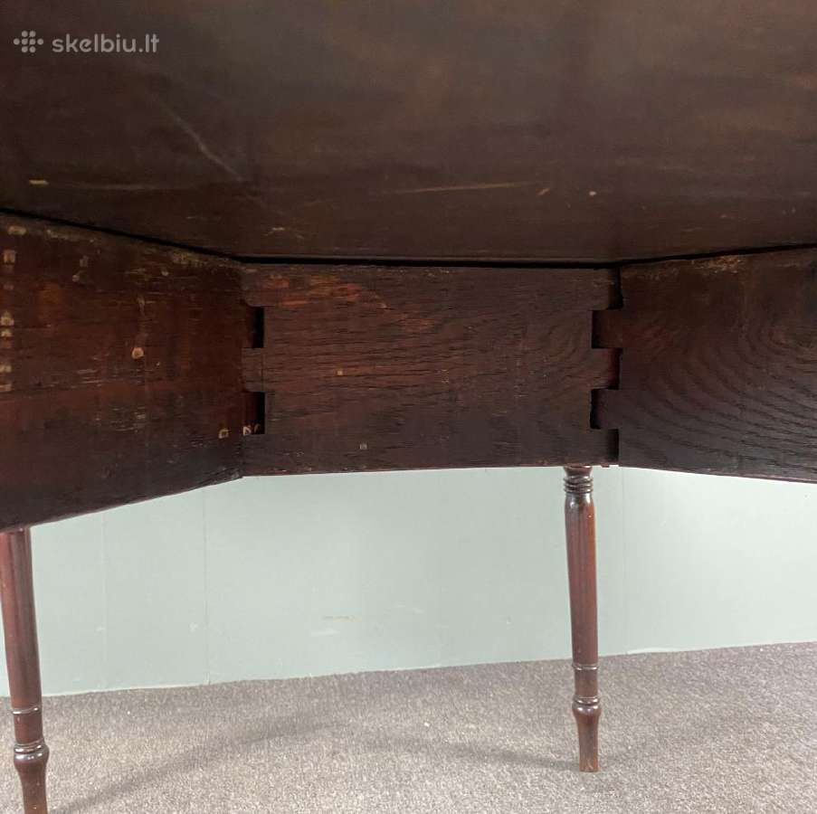 Angliškas antikvarinis raudonmedžio stalas - nuotraukos Nr. 8