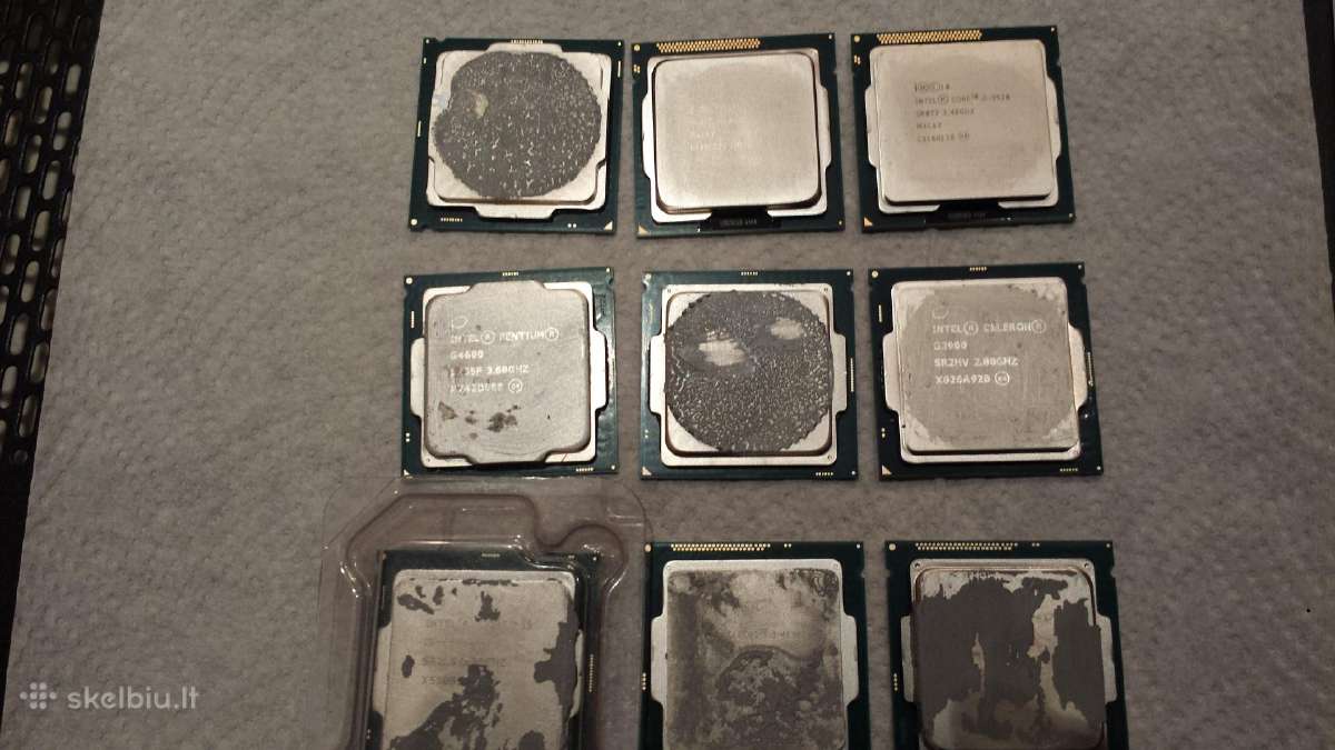 Keli 2, 3, 4, 6, 7 kartos Intel cpu. RAM