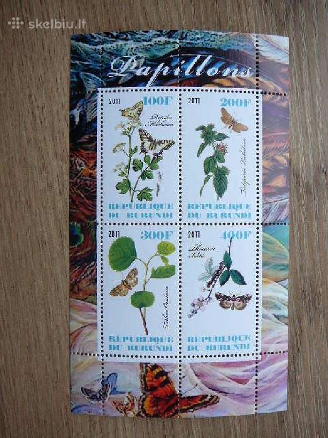 Drugeliai Geles Burundis 2011 svarus g399a