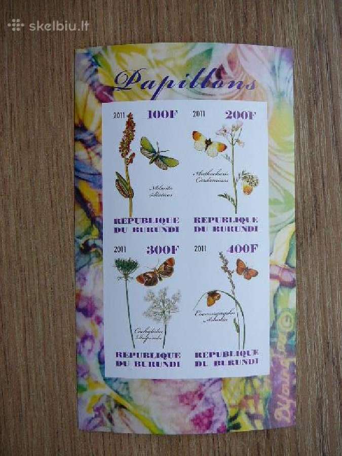 Drugeliai Geles Burundis 2011 svarus g400b