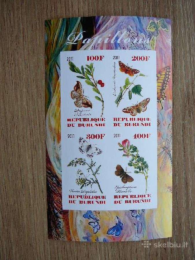 Drugeliai Geles Burundis 2011 svarus g401b