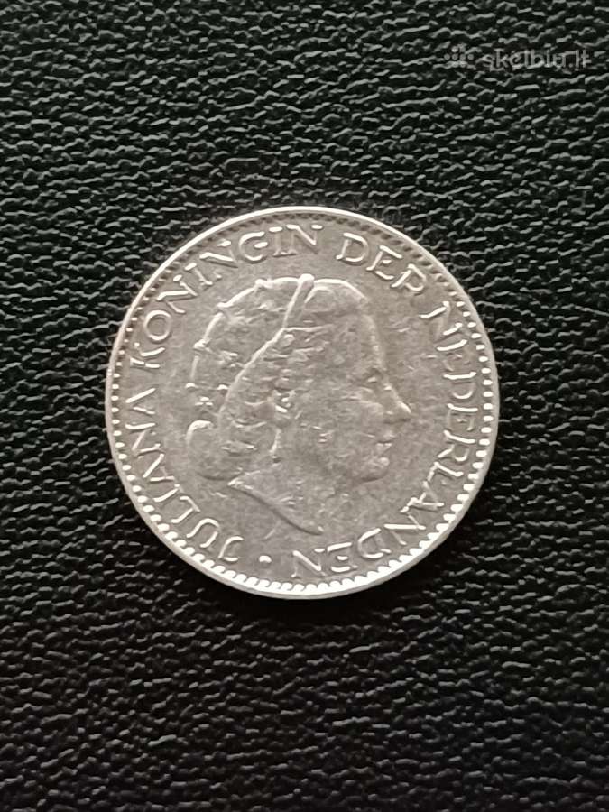 (546) 1 guldenas Nyderlandai 1957m. Sidabras. - nuotraukos Nr. 2