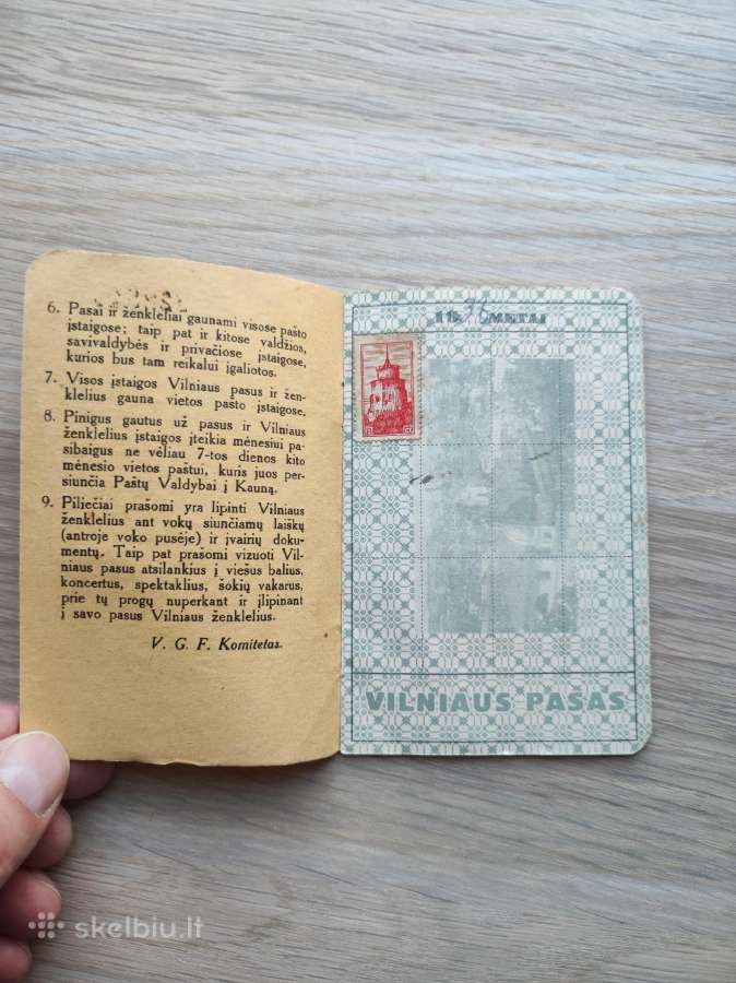 Vilniaus pasas (tarpukario) - nuotraukos Nr. 3