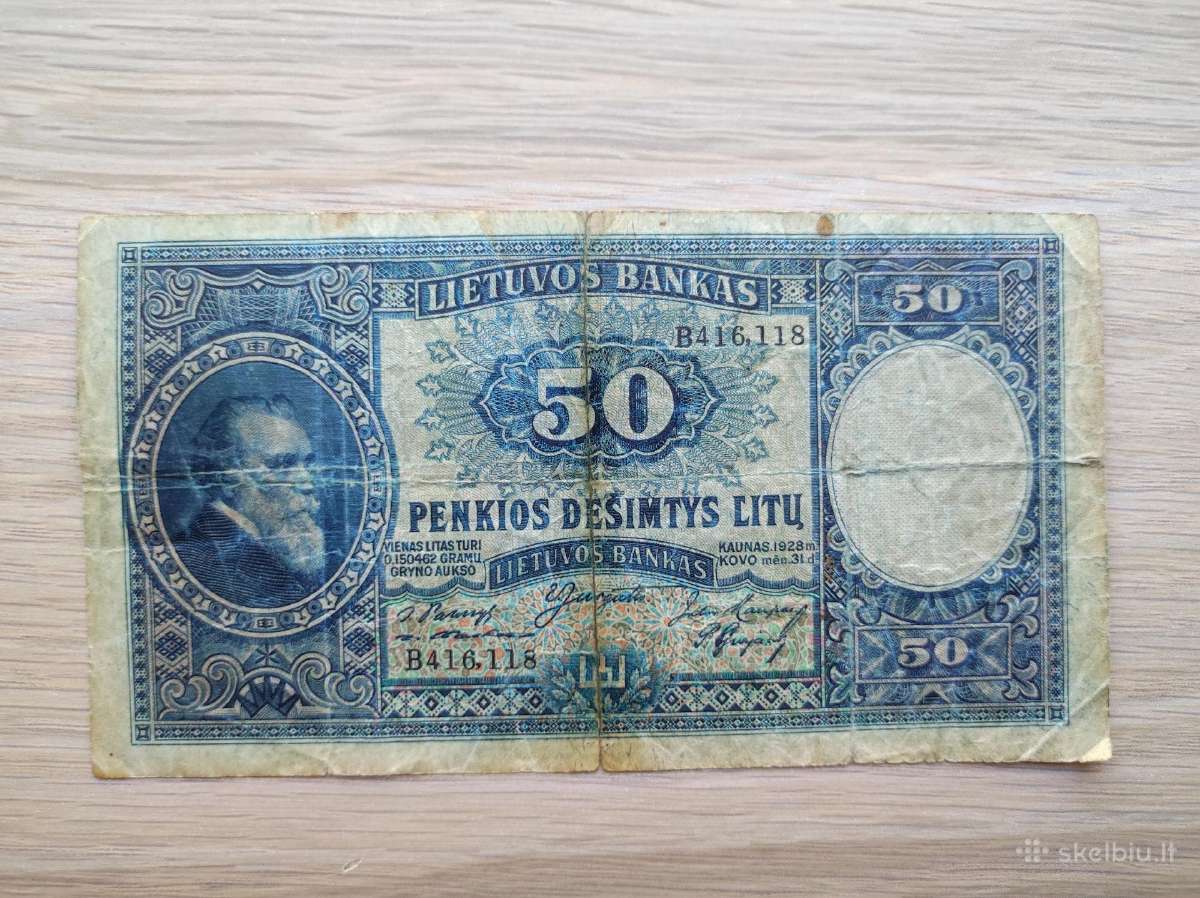 50 litu tarpukario 1928m