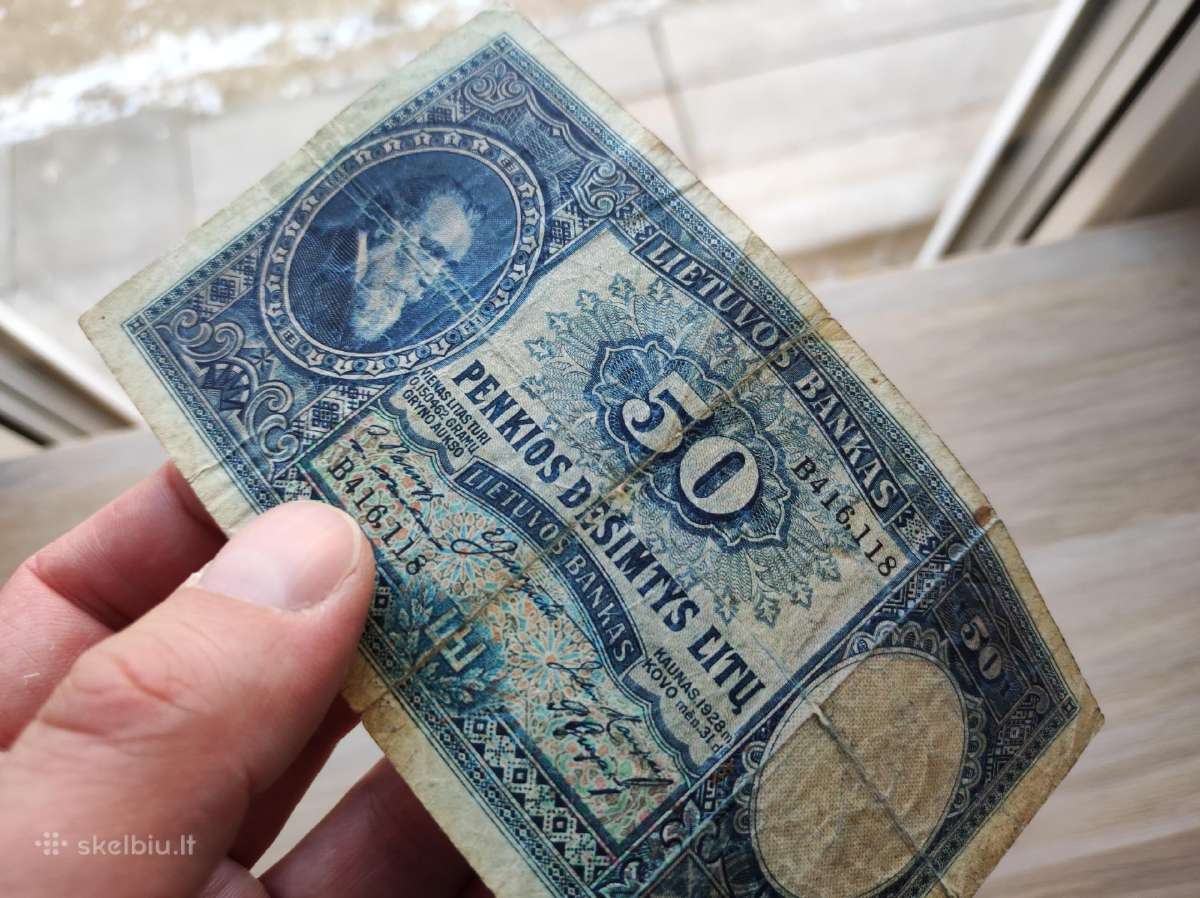50 litu tarpukario 1928m - nuotraukos Nr. 4