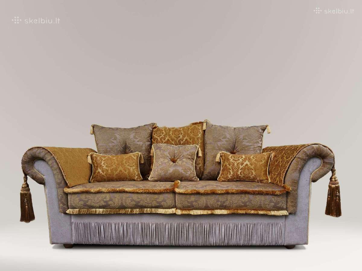 Klasikinė sofa su miegamąją funkcija - nuotraukos Nr. 2