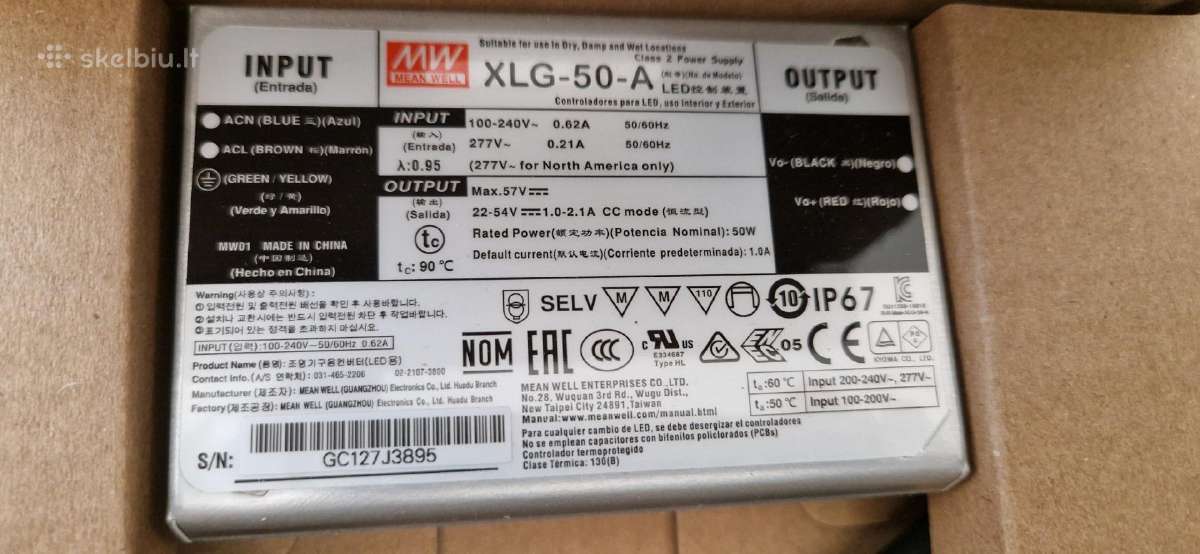 Mean Well Xlg-50-a konventorius
