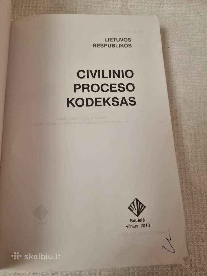 Lietuvos respublikos Civilinio proceso kodeksas - nuotraukos Nr. 2