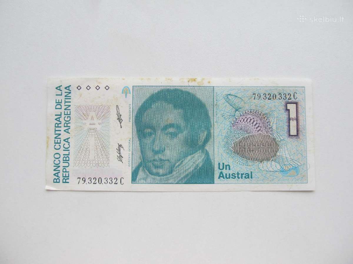 1 austral , Argentina , 1986