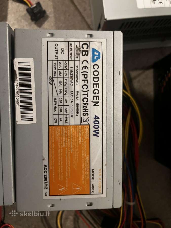 7vnt Psu maitinimo blokai Bequite Fujitsu Codegen - nuotraukos Nr. 4