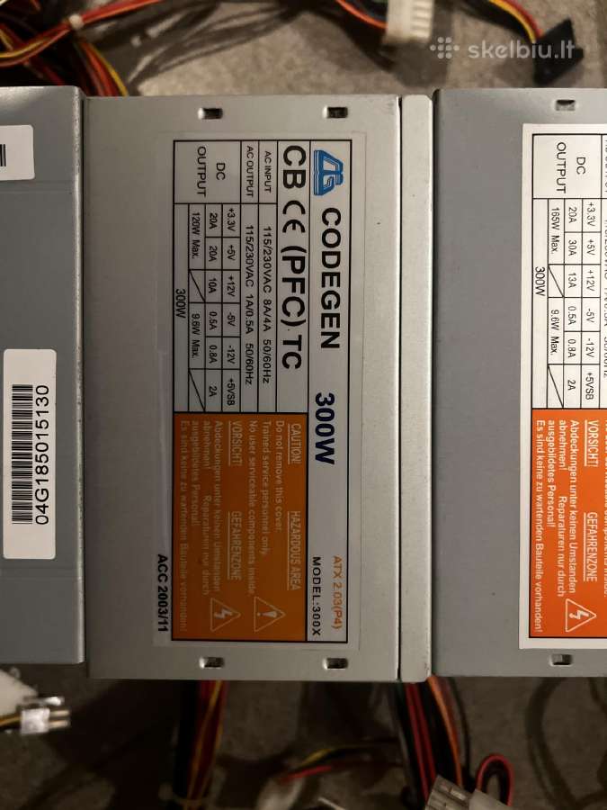 7vnt Psu maitinimo blokai Bequite Fujitsu Codegen - nuotraukos Nr. 6