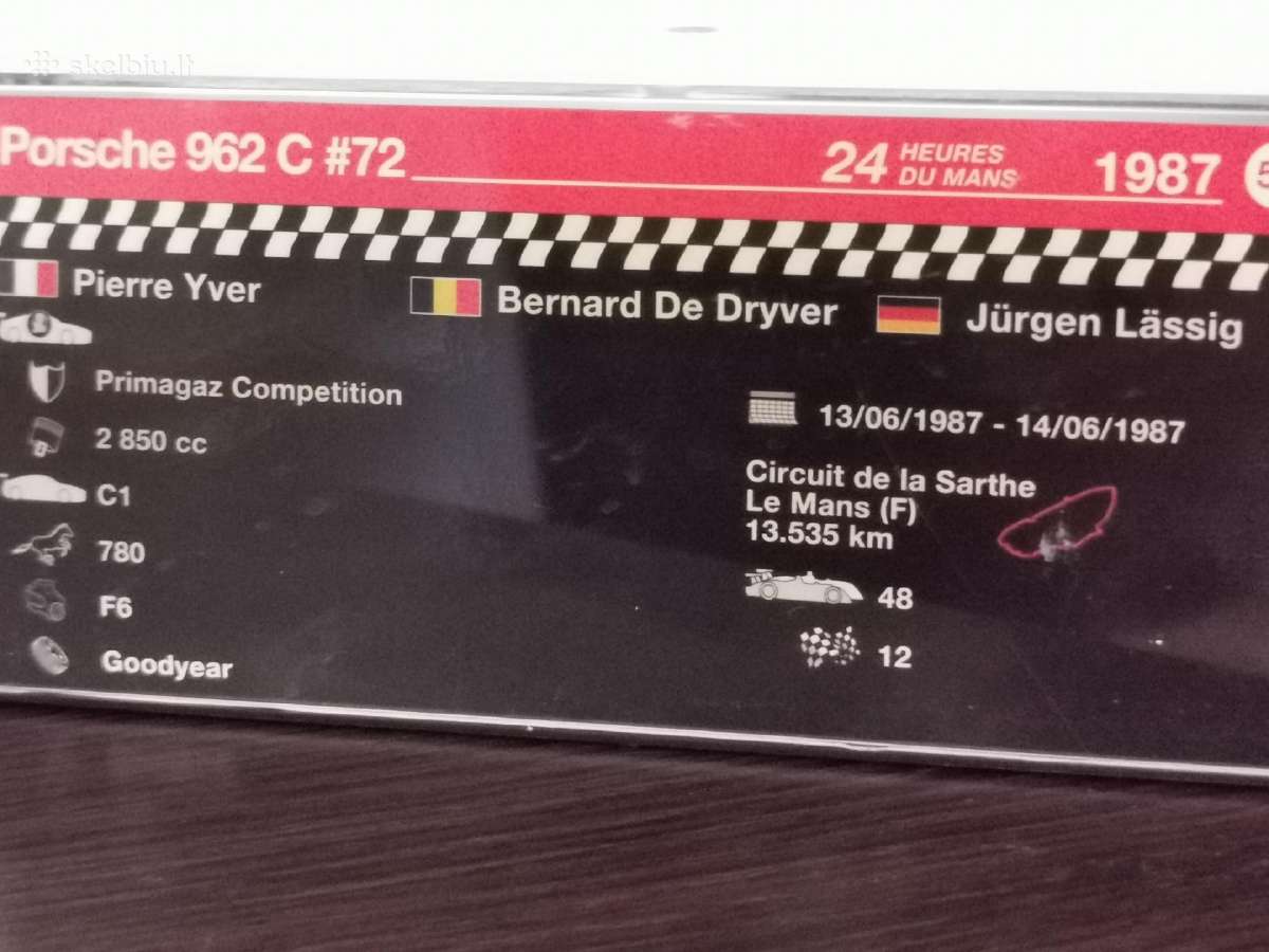 1:43 Porsche 962 C 1987 Le Mans - nuotraukos Nr. 3