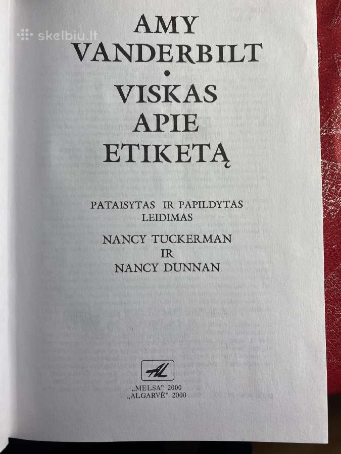 Parduodama knyga Viskas apie etiketa - nuotraukos Nr. 2