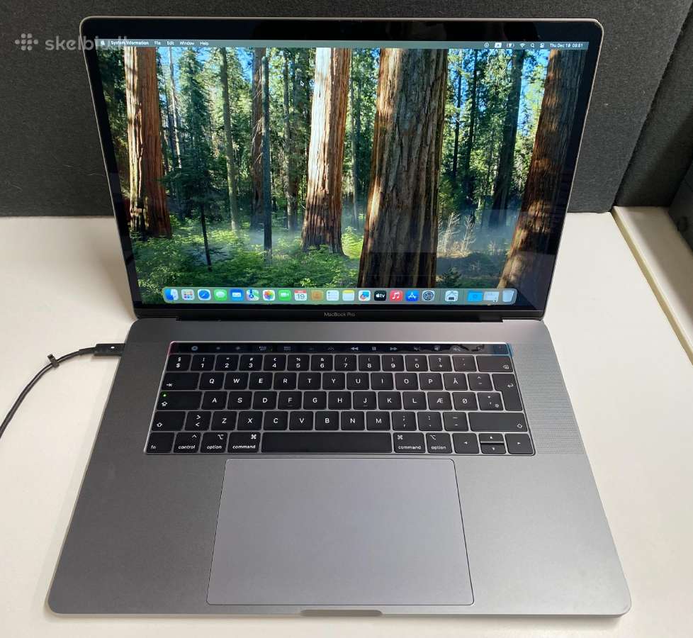 Apple MacBook Pro 15 (A1990) i7-9750h 16/256 #1-21 - nuotraukos Nr. 2