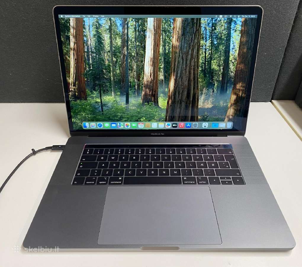 Apple MacBook Pro 15 (A1990) i7-9750h 16/256 #1-21 - nuotraukos Nr. 3