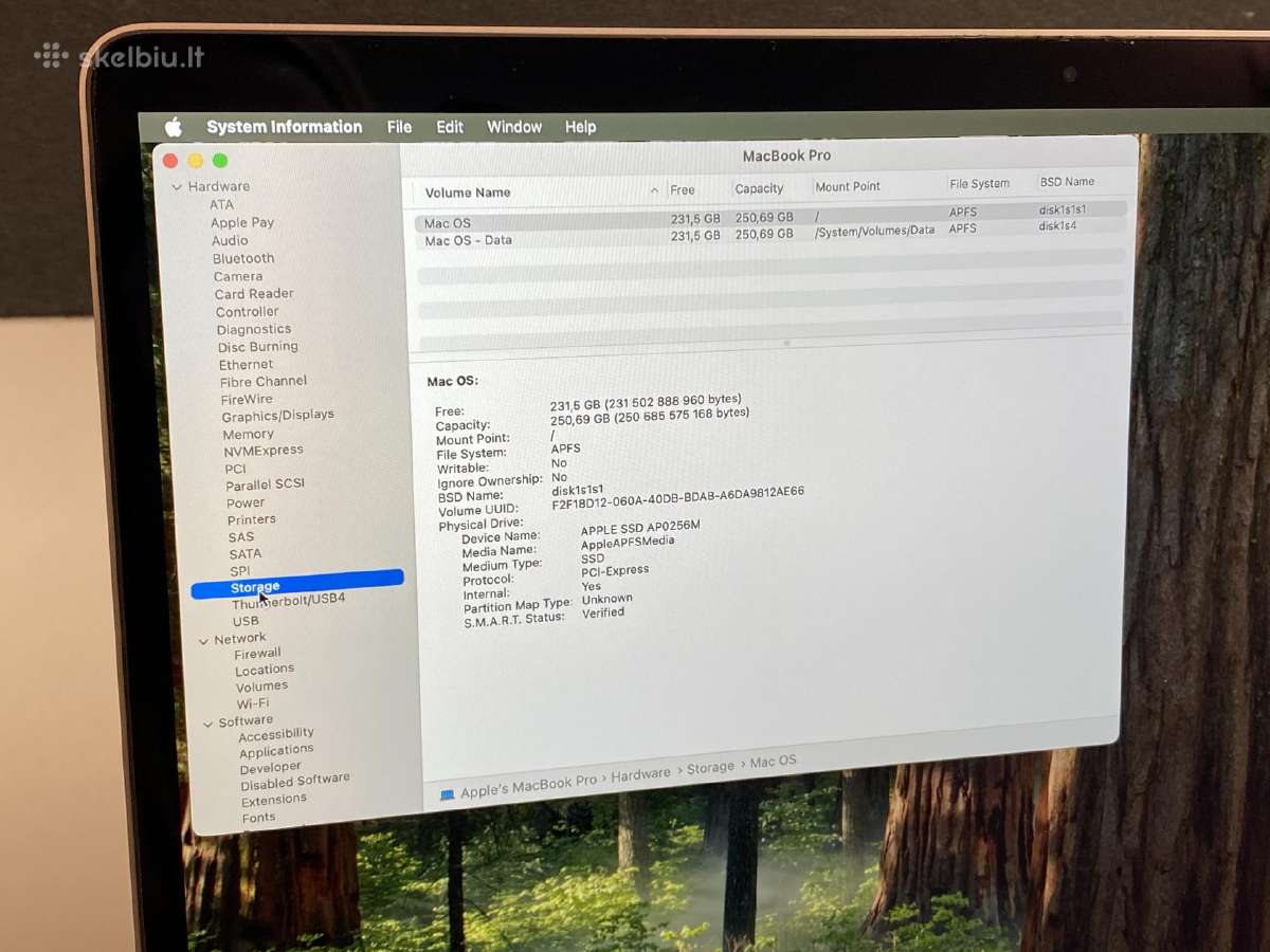 Apple MacBook Pro 15 (A1990) i7-9750h 16/256 #1-21 - nuotraukos Nr. 7