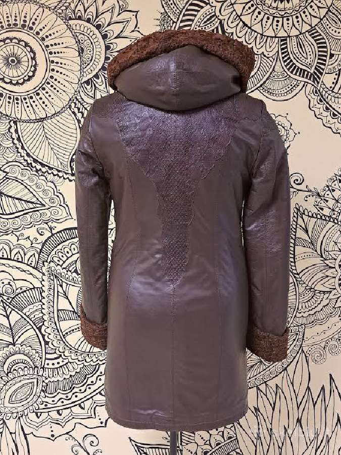 Odinis paltas iš itališkos minkštos odos. L -XL. - nuotraukos Nr. 5