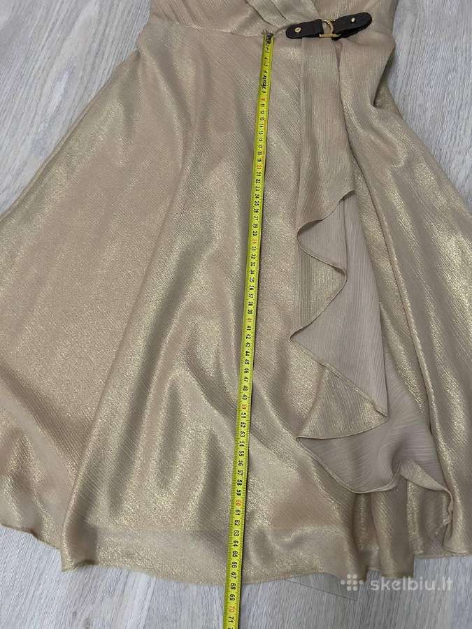 Suknelė Ralph Lauren kokteiline, auksinė, Xs-s - nuotraukos Nr. 8