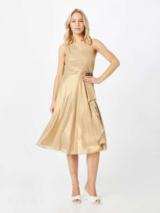 Suknelė Ralph Lauren kokteiline, auksinė, Xs-s - nuotraukos Nr. 2