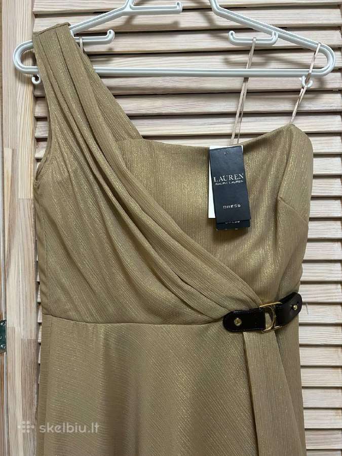 Suknelė Ralph Lauren kokteiline, auksinė, Xs-s - nuotraukos Nr. 10