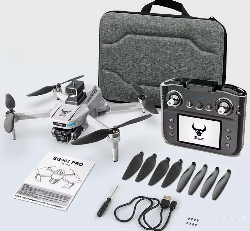 S901 Pro dronas su LCD ekranu, dviejomis kameromis - nuotraukos Nr. 7