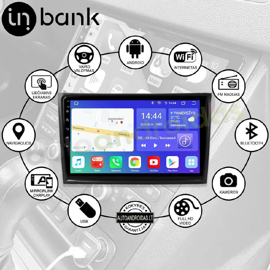 Volvo XC90 2003-14 Android multimedija WiFi/GPS/bt - nuotraukos Nr. 2