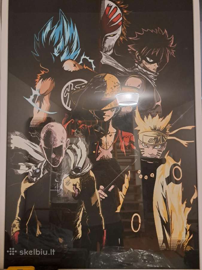 Anime paveikslas iš siūlų
