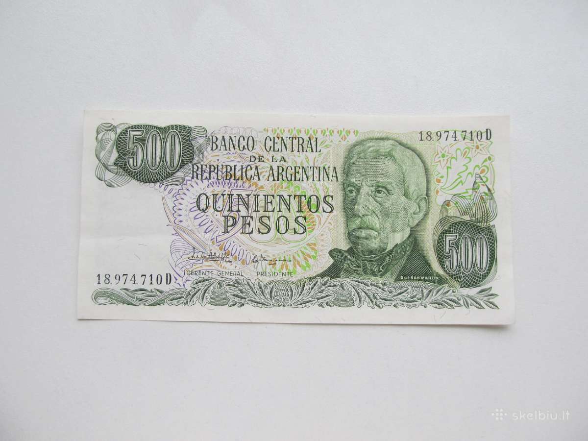 500 pesos , Argentina , 1982