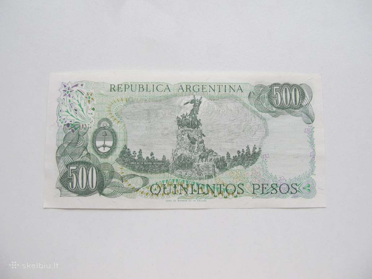 500 ir 1000 pesos , Argentina , 1982 - nuotraukos Nr. 2