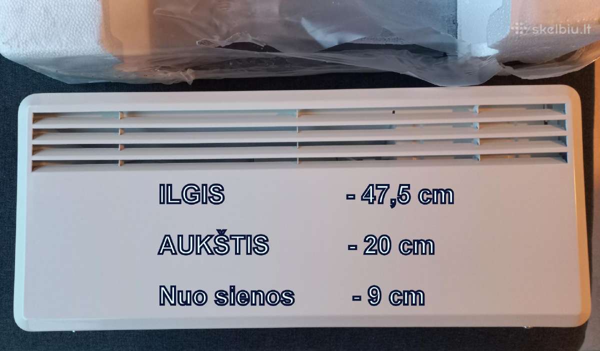 Elektrinis radiatorius 250 w., sieninis - nuotraukos Nr. 2