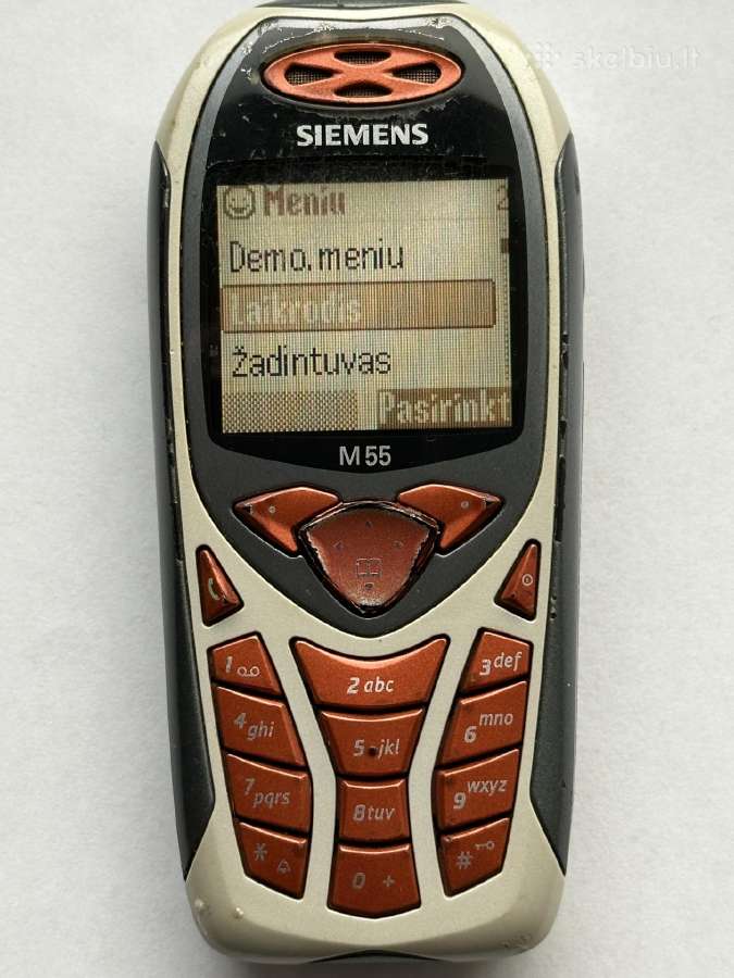 Siemens M55 veikiantis su 2 pakrovėjais