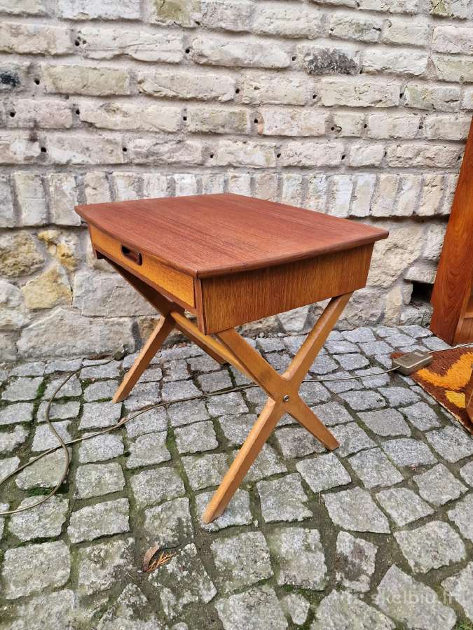 Vintažinis mid century autorinis tiko staliukas - nuotraukos Nr. 7