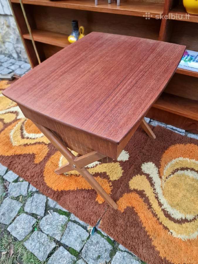 Vintažinis mid century autorinis tiko staliukas - nuotraukos Nr. 13