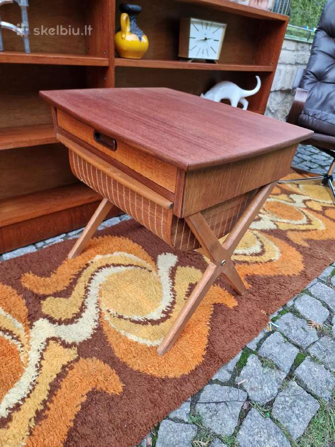 Vintažinis mid century autorinis tiko staliukas - nuotraukos Nr. 15