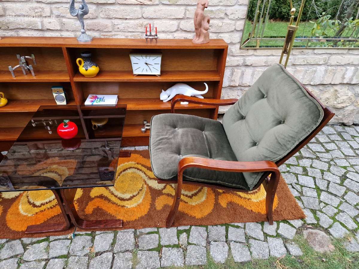 Vintažinis mid century fotelių ir staliuko kompl. - nuotraukos Nr. 4