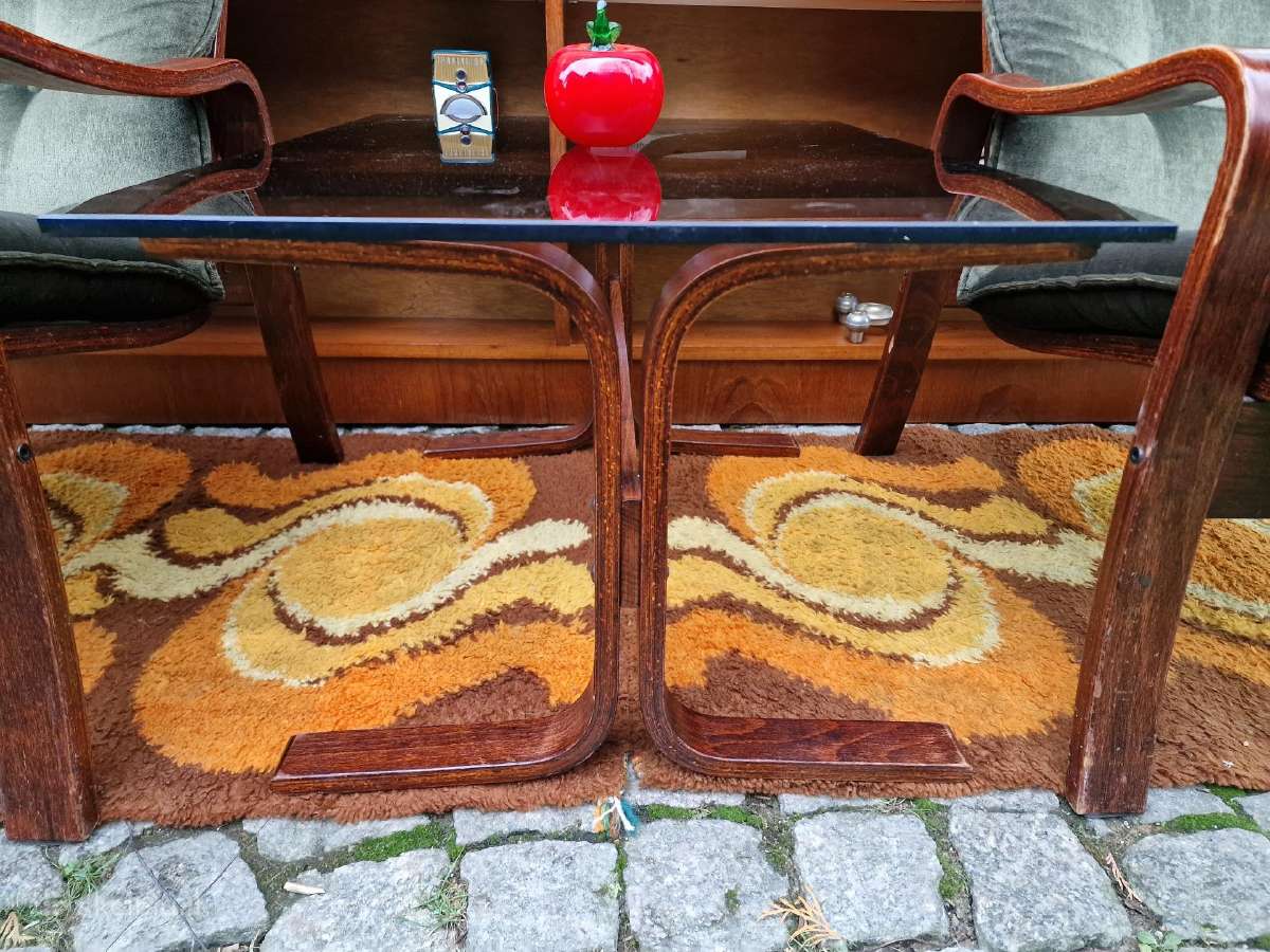 Vintažinis mid century fotelių ir staliuko kompl. - nuotraukos Nr. 8