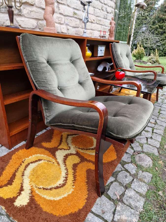 Vintažinis mid century fotelių ir staliuko kompl. - nuotraukos Nr. 10