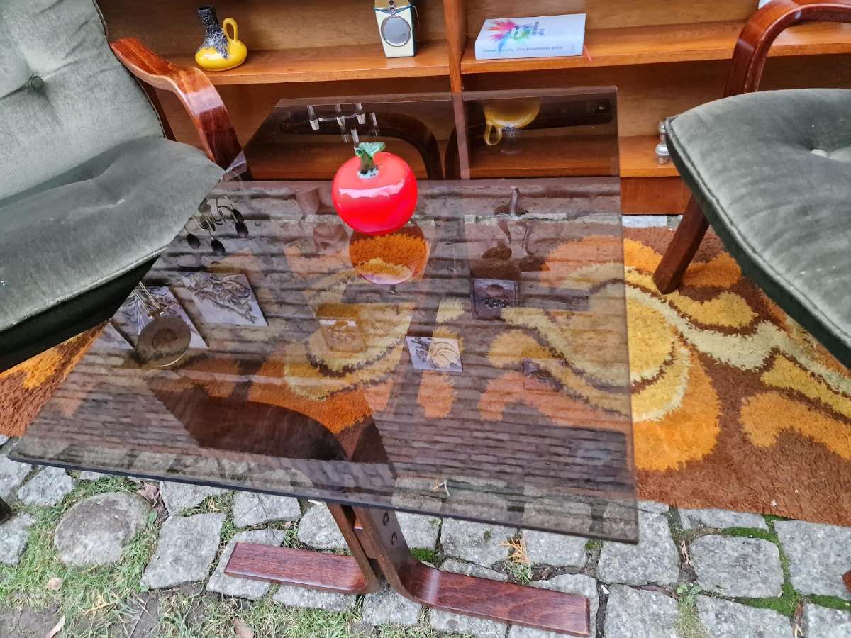 Vintažinis mid century fotelių ir staliuko kompl. - nuotraukos Nr. 21