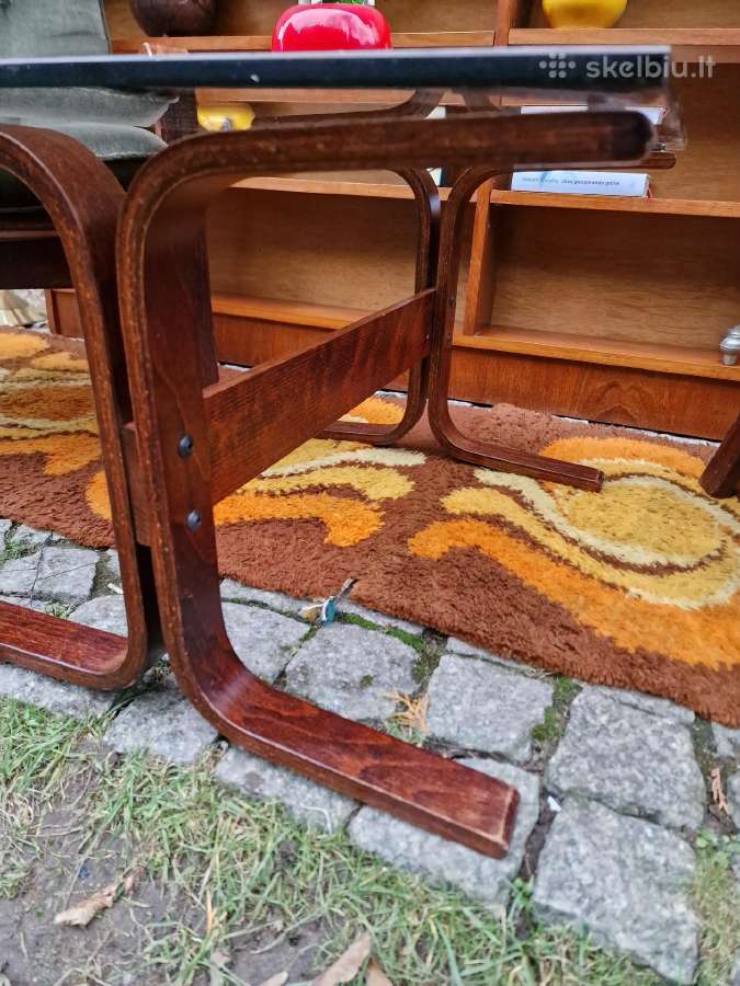 Vintažinis mid century fotelių ir staliuko kompl. - nuotraukos Nr. 23